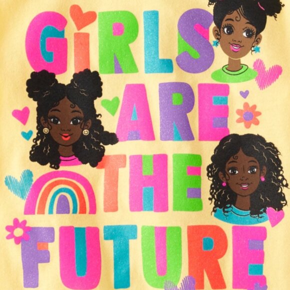 The Children's Place Girls Are The Future Graphic Tee Size L (10/12) - Picture 2 of 2